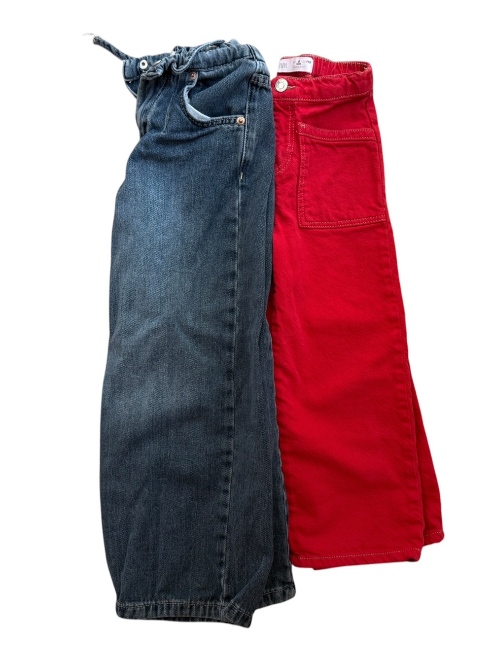 Zara Kids Two Pants Set - Denim + Red